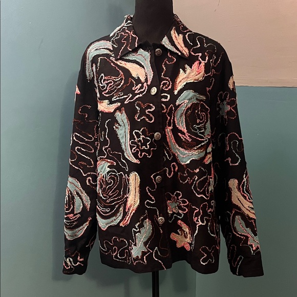 Mirasol Tops - Mirasol Embroidered Shirt/Jacket Size Large